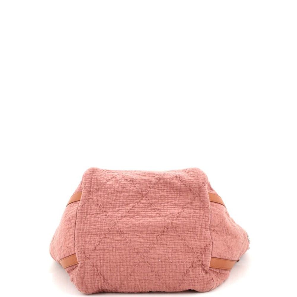 Chanel Double Face Deauville Tote Fringe Quilted Canvas Small Pink - Picture 4 of 10